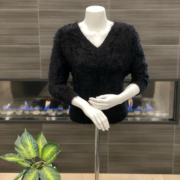 RW & Co Black Eyelash Sweater - Picture 3 of 6